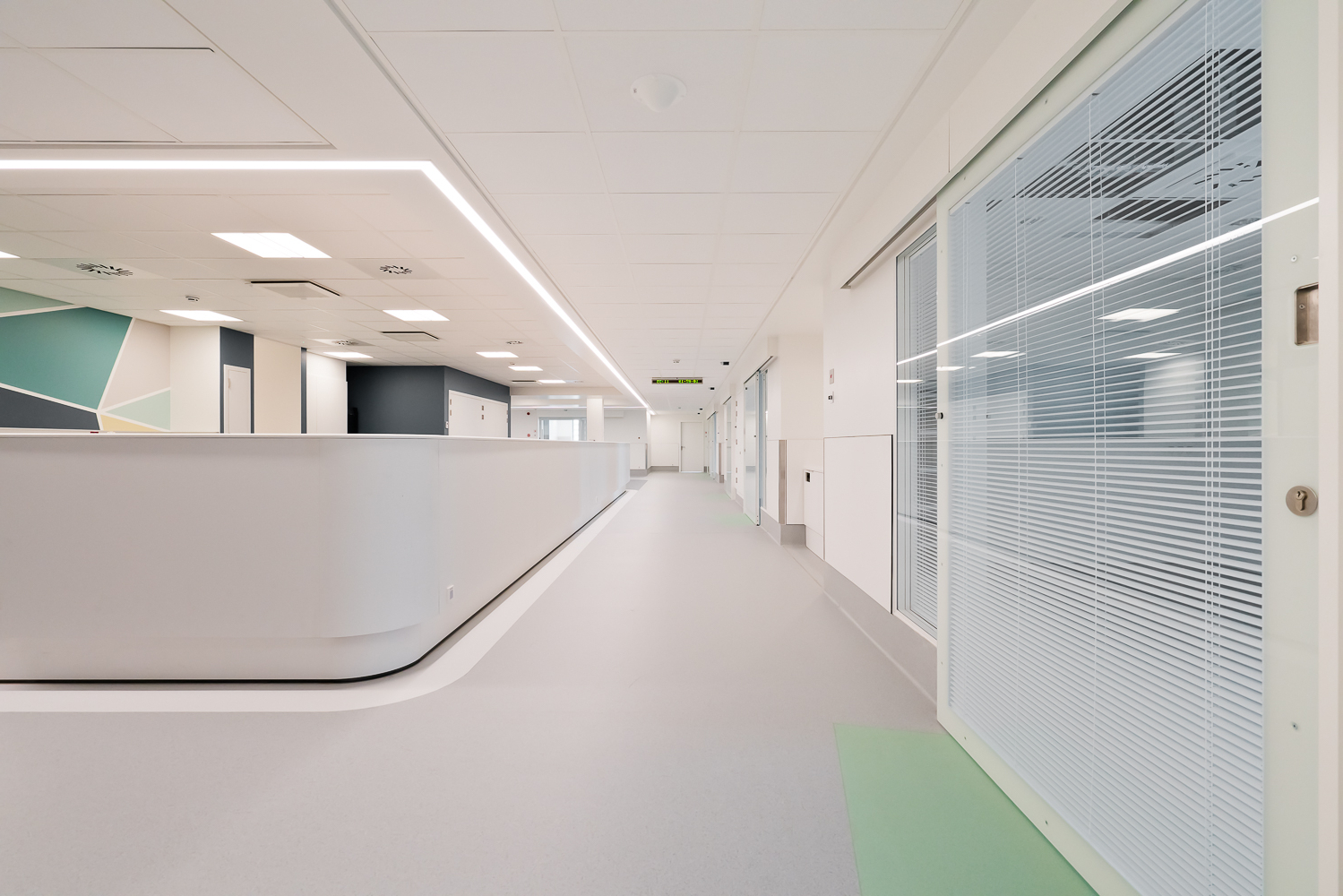 Een indrukwekkende binnenafwerking van ziekenhuis Iris in Brussel
